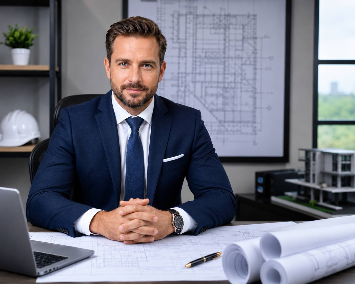 Engineer Wasim, Founder and CEO of Site Plans Online USA, reviewing permit-ready site plans and construction drawings for residential building permit projects.
