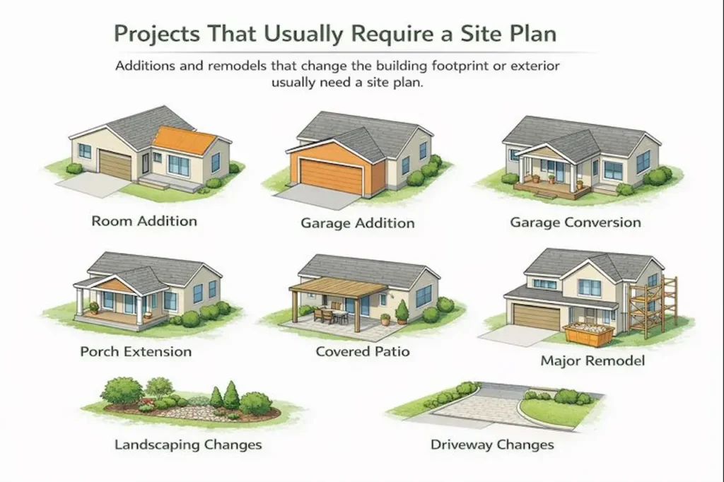 Projects That Usually Require a Site Plan