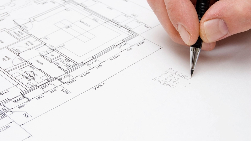 detailed floor plan showing dimensions labels and required elements for permits