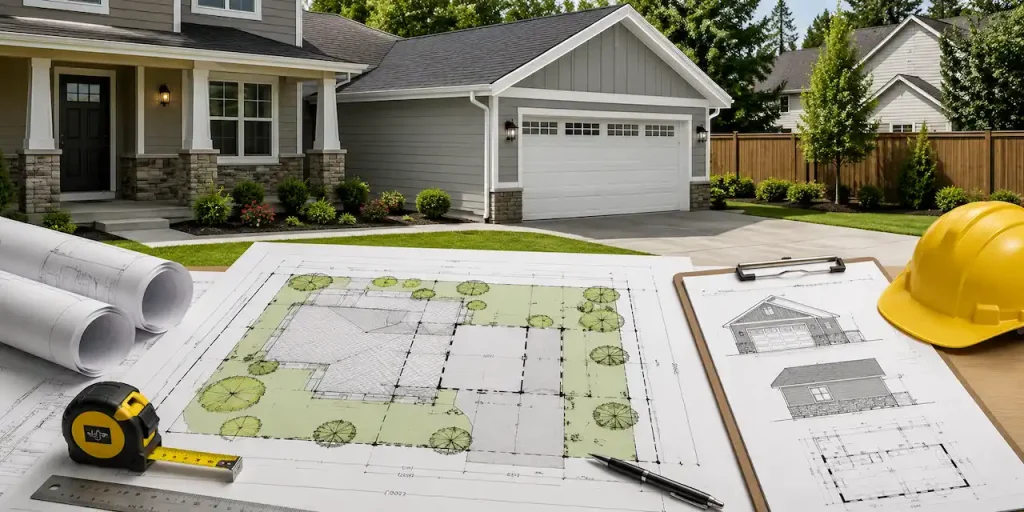 Garage Addition Site Plan for Permits