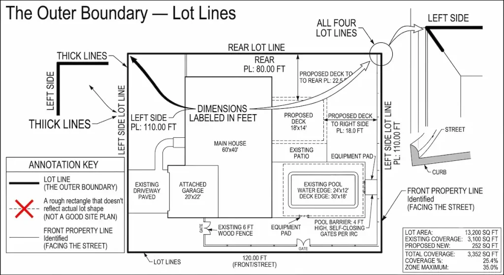 Site Plan Example for a Permit