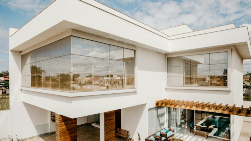 A modern residential single-family property utilizing an urban lot split for detached ADU development.