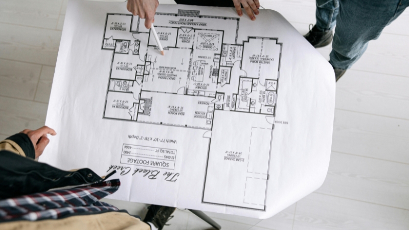 A detailed permit site plan layout map outlining clear property lines, setbacks, and structure dimensions for municipal review.