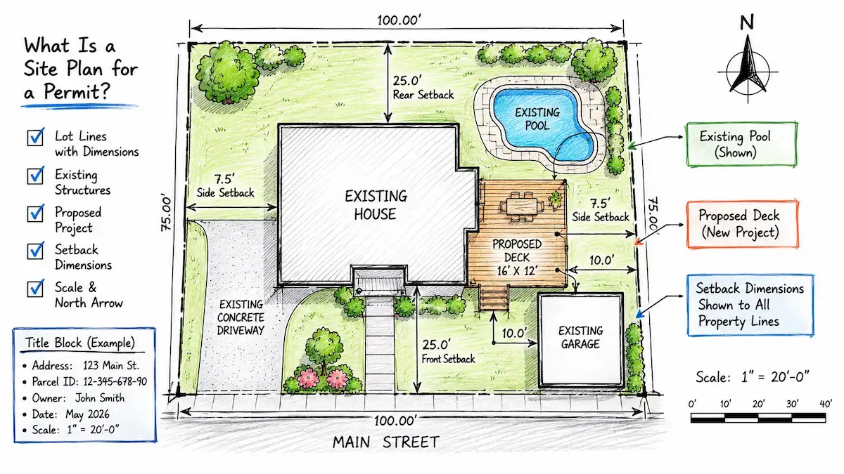 how to make a site plan for permit