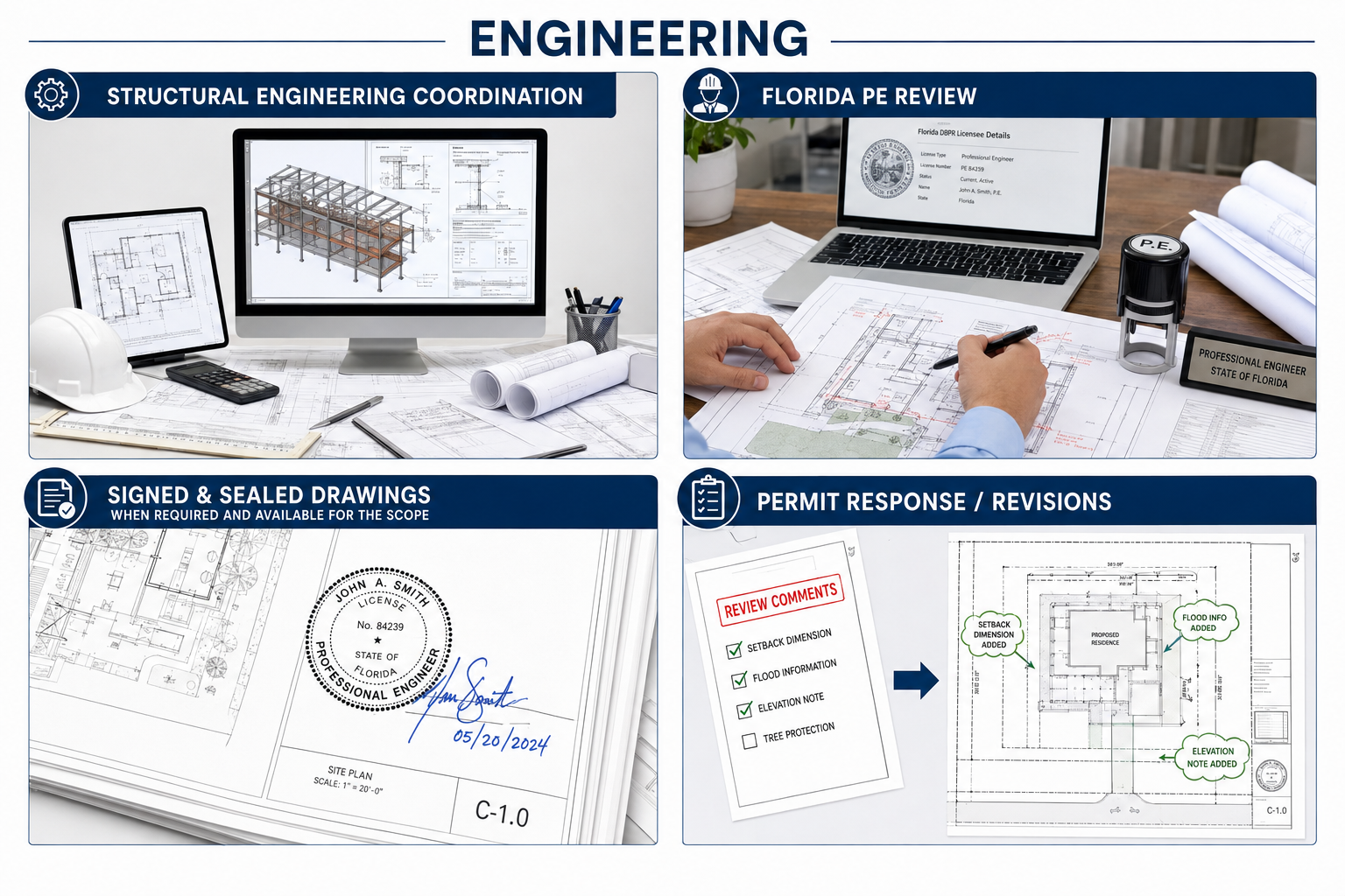 Engineering coordination drawing for permit application