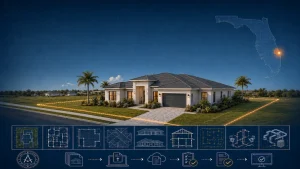 Port St. Lucie new construction home with full permit drawing set, site plan, structural, MEP, and PE-stamped plans