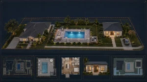 Lakeland pool and detached ADU dual permit site plan on the same Polk County property