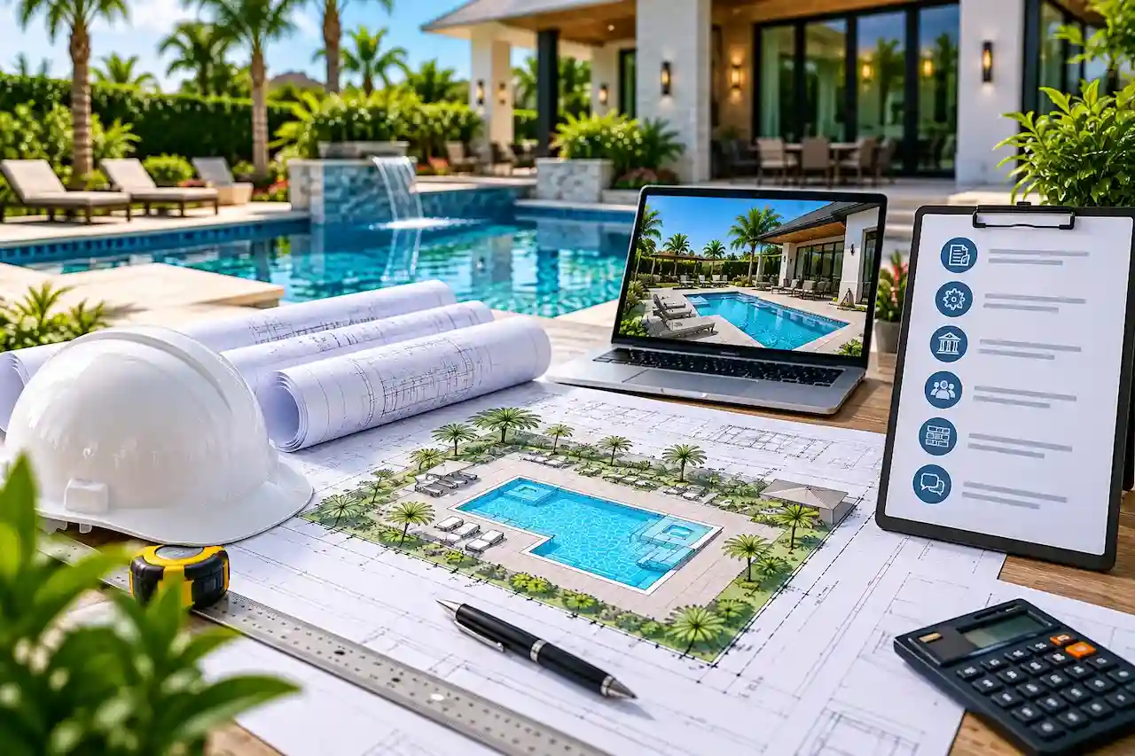 Permit-focused pool site plan review