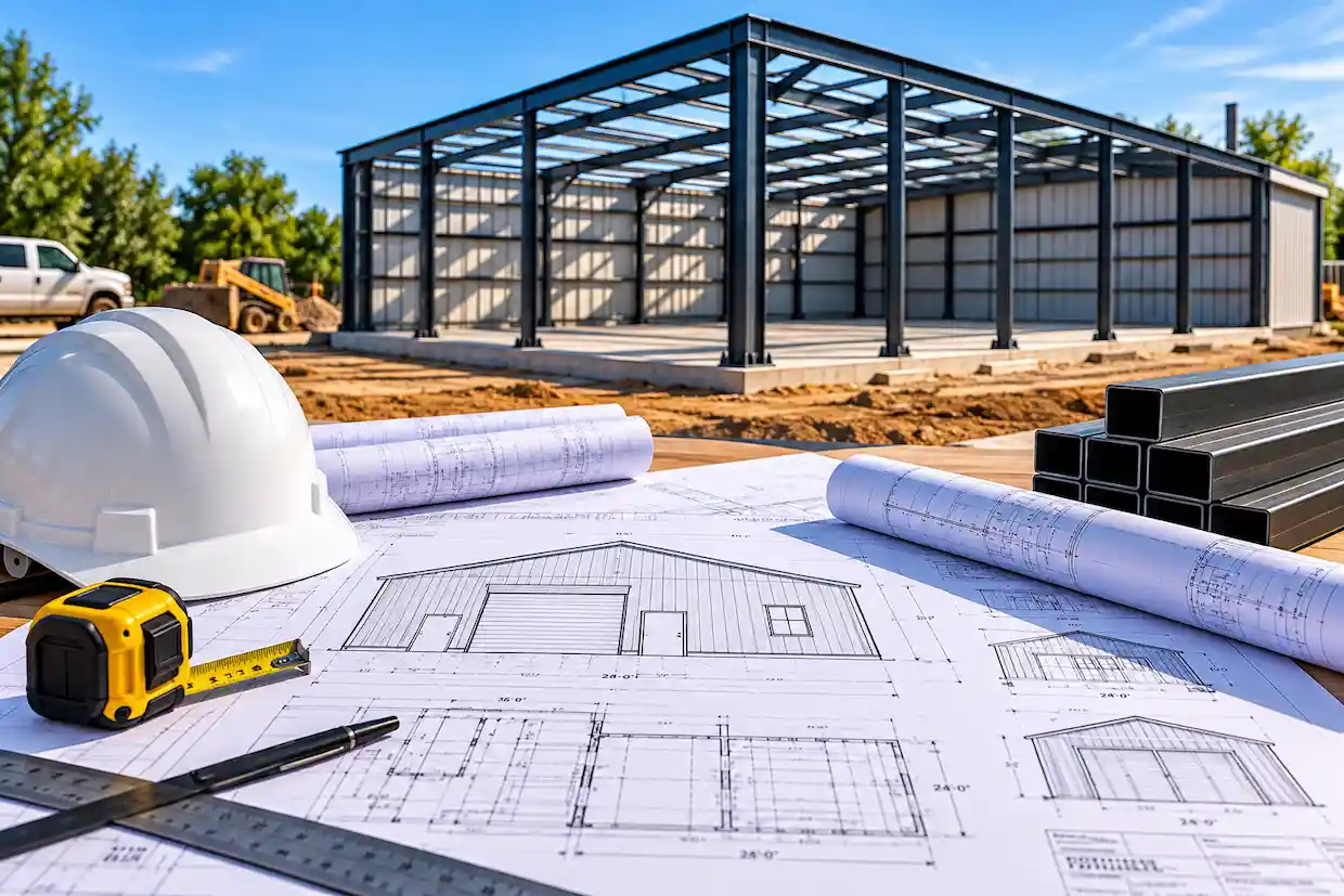 Commercial and industrial accessory structure planning with construction documents
