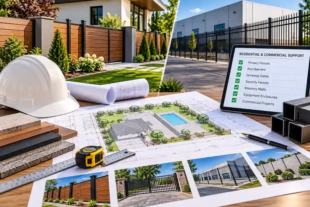 Commercial perimeter fence site plan