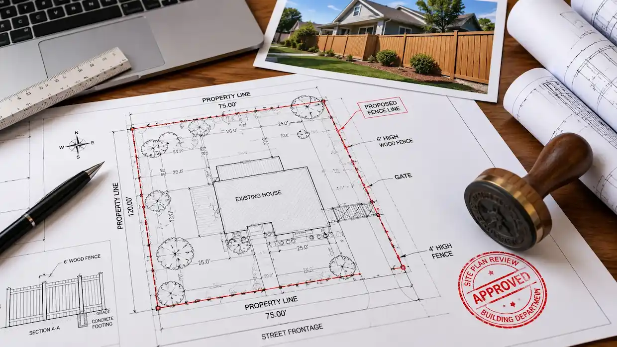 Fence site plan drafting process