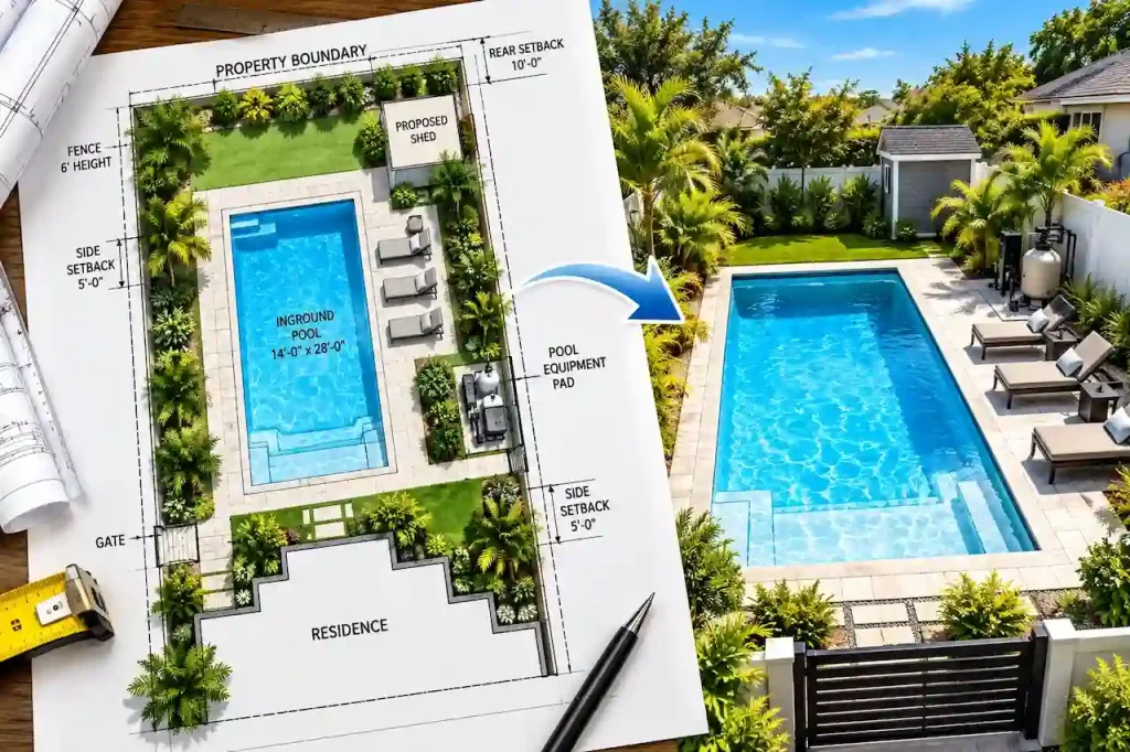 Pool permit site plan