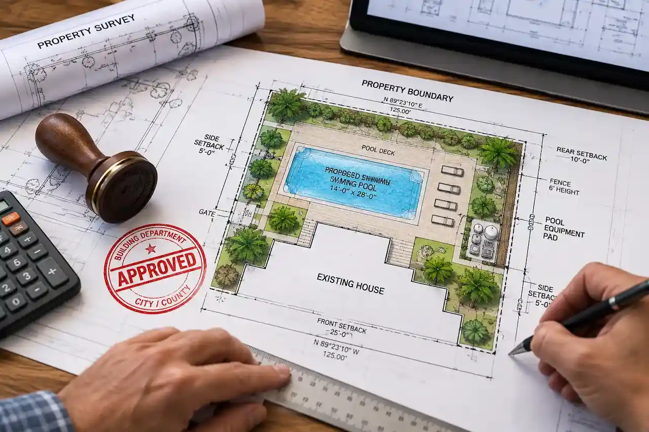Pool and spa site plan