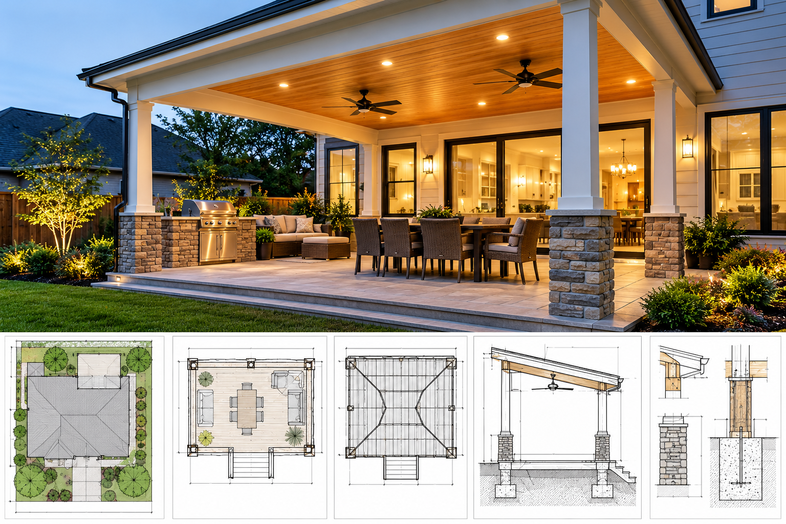 Covered porch permit plans