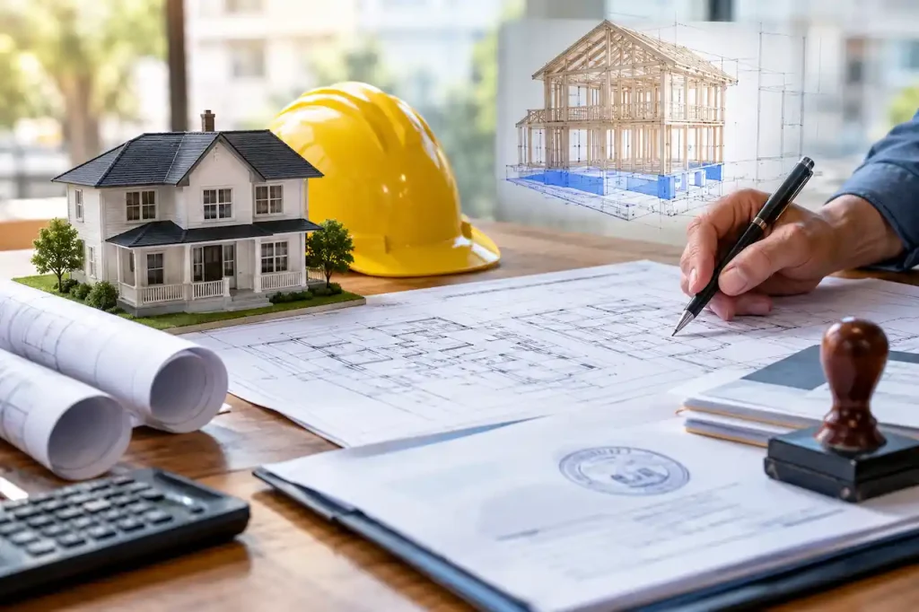 Structural Plans for Building Permits with architectural blueprints, structural framing, and construction documents